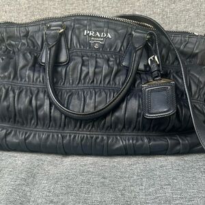Prada midnight Napa gaufre bag